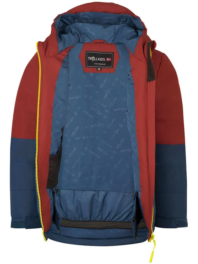 Ski-/ Snowboardjacke "Hemsedal" in Braunrot/ Dunkelblau