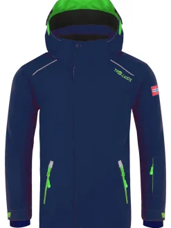 Ski-/ Snowboardjacke "Holmenkollen Pro" in Dunkelblau/ Grün