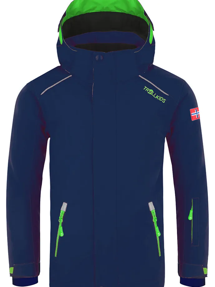 Ski-/ Snowboardjacke "Holmenkollen Pro" in Dunkelblau/ Grün
