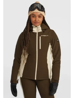 Ski-/ Snowboardjacke in Braun/ Beige