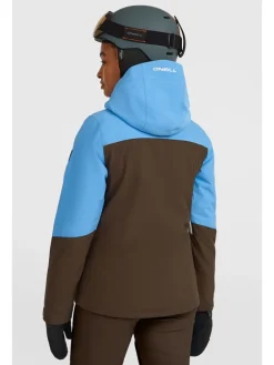 Ski-/ Snowboardjacke in Braun/ Blau