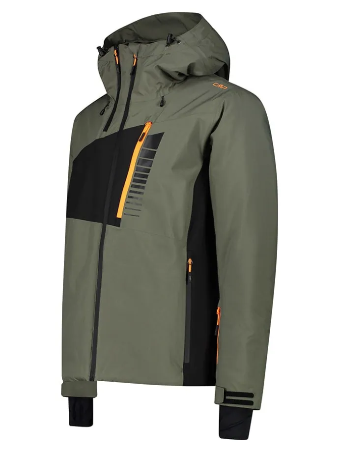 Ski-/ Snowboardjacke in Khaki/ Schwarz