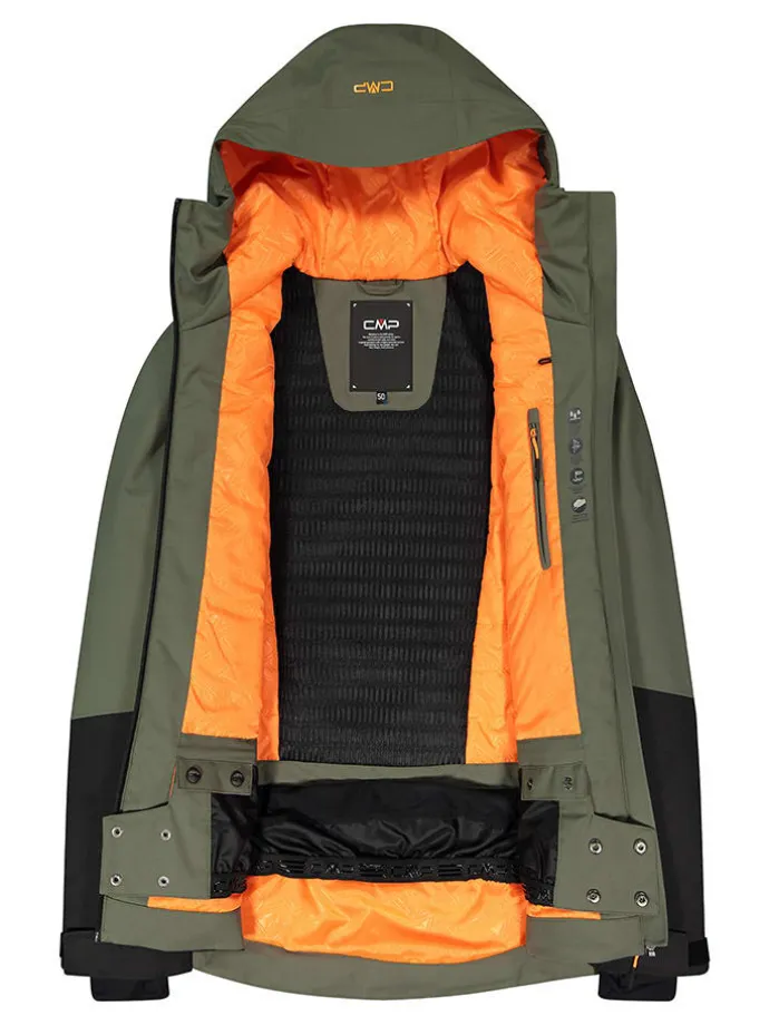 Ski-/ Snowboardjacke in Khaki/ Schwarz