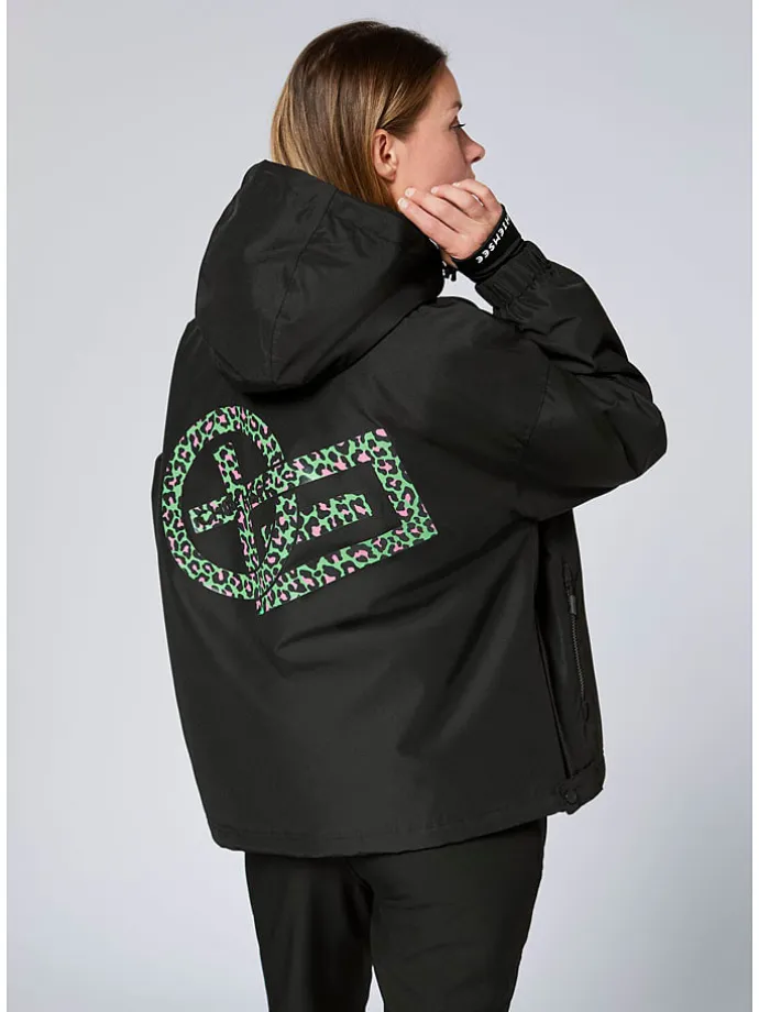 Ski-/ Snowboardjacke in Schwarz/ Grün
