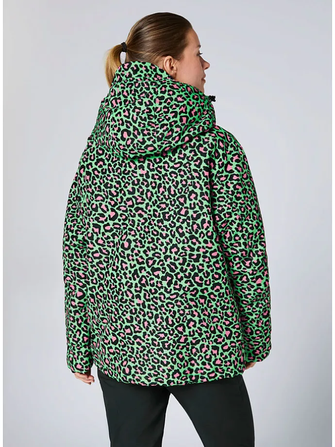 Ski-/ Snowboardjacke in Schwarz/ Grün/ Pink