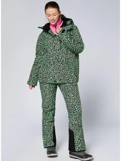 Ski-/ Snowboardjacke in Schwarz/ Grün/ Pink