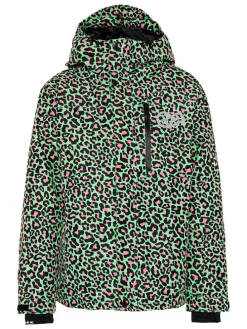 Ski-/ Snowboardjacke in Schwarz/ Grün/ Pink