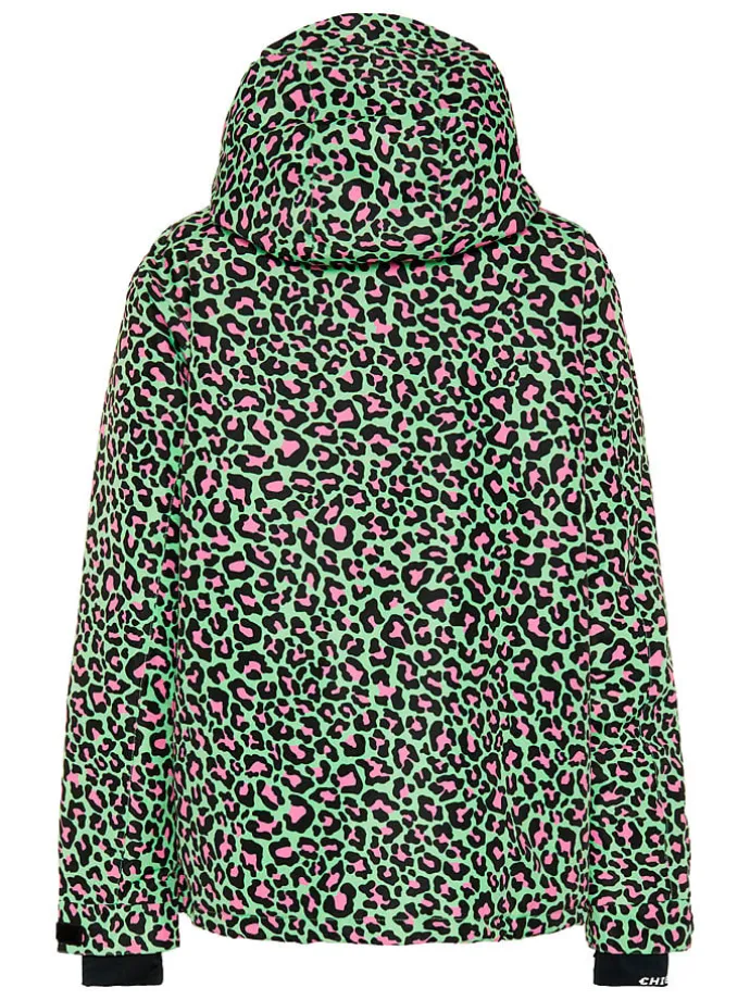 Ski-/ Snowboardjacke in Schwarz/ Grün/ Pink
