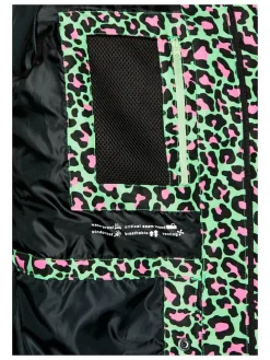 Ski-/ Snowboardjacke in Schwarz/ Grün/ Pink