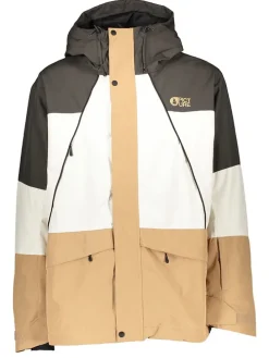 Ski-/ Snowboardjacke "Kenko" in Braun/ Weiß/ Hellbraun