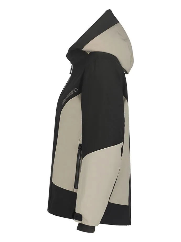 Ski-/ Snowboardjacke "Langdon" in Schwarz/ Beige