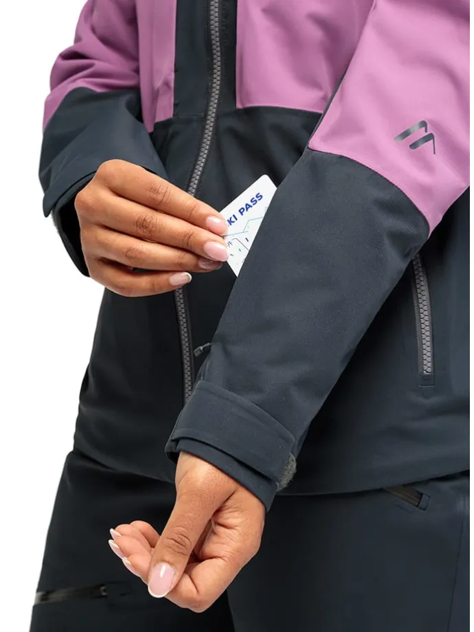 Ski-/ Snowboardjacke "Lindon" in Anthrazit/ Lila