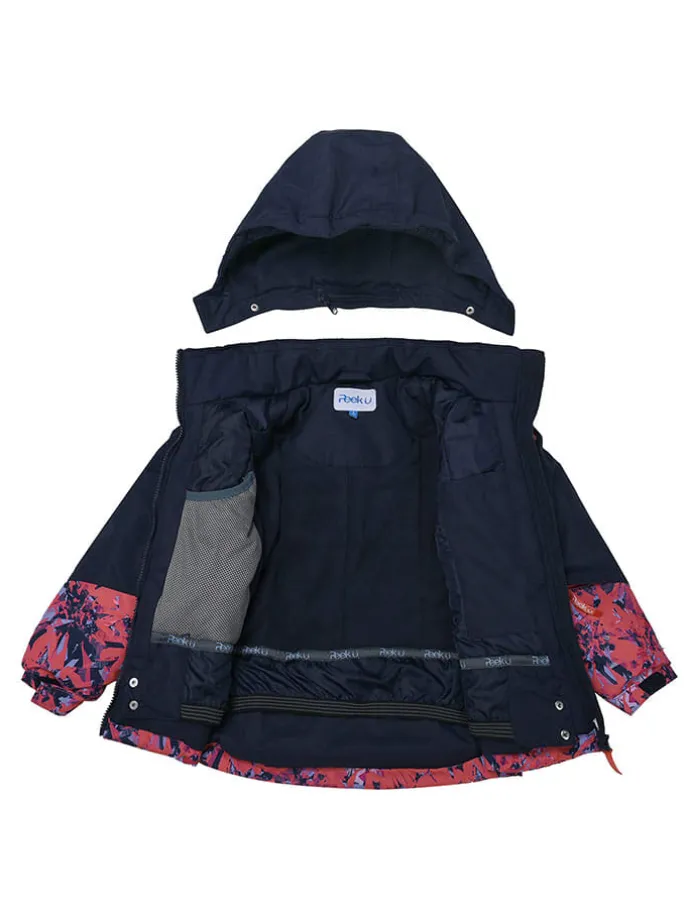 Ski-/ Snowboardjacke "Lotus" in Dunkelblau/ Pink