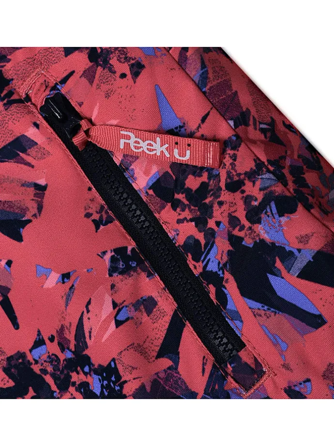 Ski-/ Snowboardjacke "Lotus" in Dunkelblau/ Pink