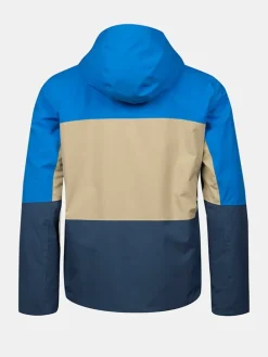 Ski-/ Snowboardjacke "Melvik" in Blau/ Beige/ Dunkelblau