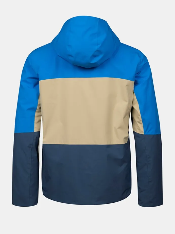 Ski-/ Snowboardjacke "Melvik" in Blau/ Beige/ Dunkelblau