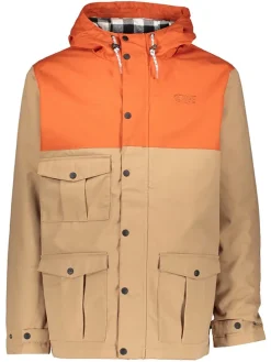 Ski-/ Snowboardjacke "Moday" in Hellbraun/ Orange