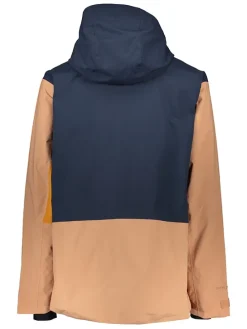 Ski-/ Snowboardjacke "Naikoon" in Dunkelblau/ Orange/ Hellbraun