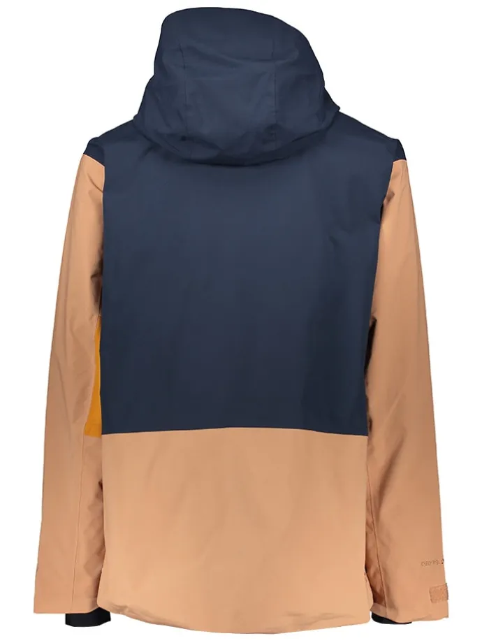 Ski-/ Snowboardjacke "Naikoon" in Dunkelblau/ Orange/ Hellbraun