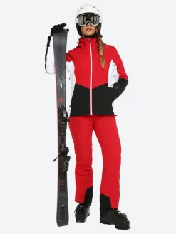Ski-/ Snowboardjacke "Stella" in Rot/ Schwarz/ Weiß