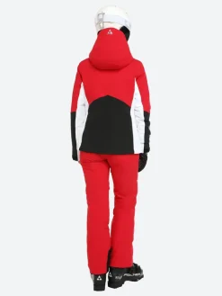 Ski-/ Snowboardjacke "Stella" in Rot/ Schwarz/ Weiß