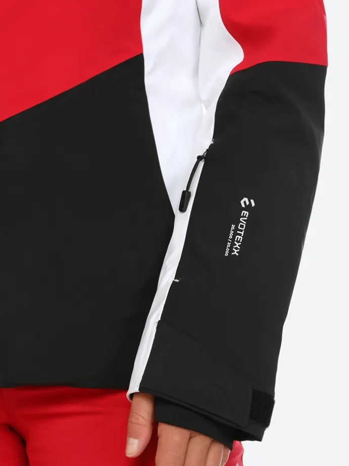 Ski-/ Snowboardjacke "Stella" in Rot/ Schwarz/ Weiß