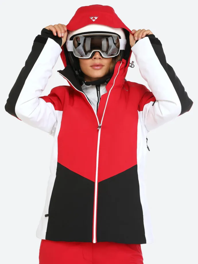 Ski-/ Snowboardjacke "Stella" in Rot/ Schwarz/ Weiß
