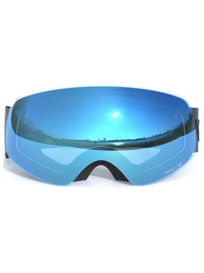 Skibrille Sorlin Topaz jr. in 1001SB Black / Swiss Blue
