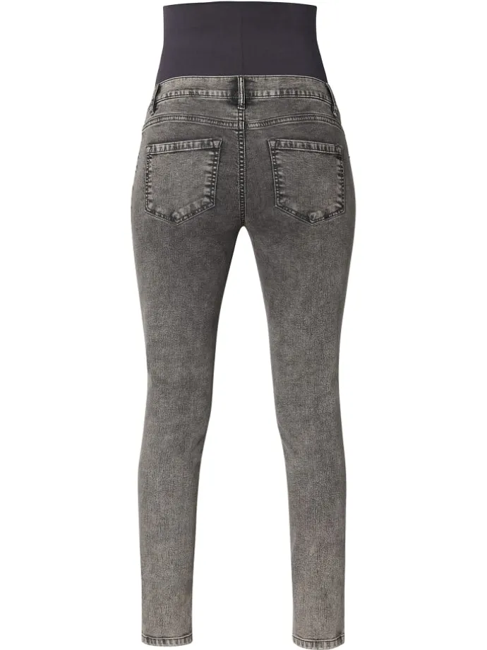 Skinny Umstandsjeans Avi in Grey Denim