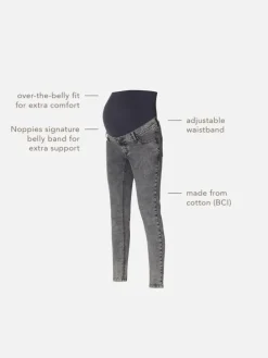 Skinny Umstandsjeans Avi in Grey Denim
