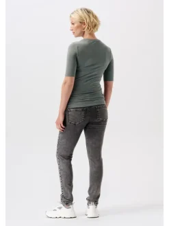 Skinny Umstandsjeans Avi in Grey Denim