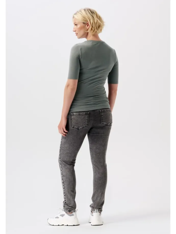 Skinny Umstandsjeans Avi in Grey Denim