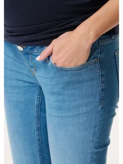 Skinny Umstandsjeans Avi in Mid Blue Denim