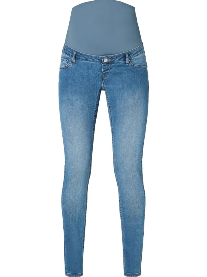 Skinny Umstandsjeans Avi in Mid Blue Denim