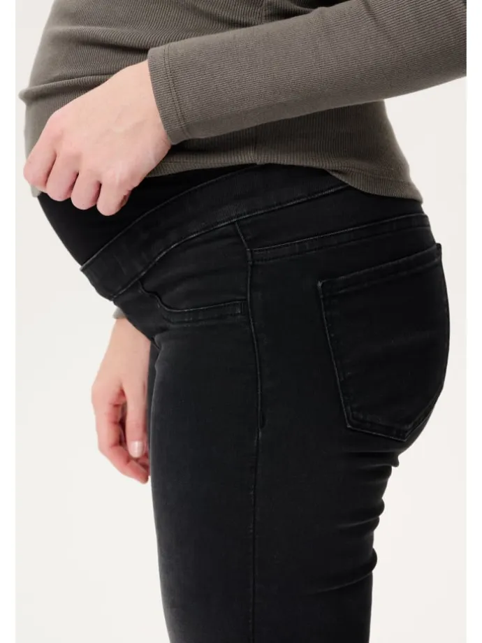 Skinny Umstandsjeans Avi in Black Denim