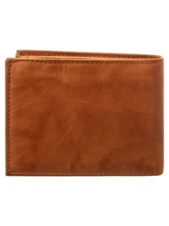 SL.14530 wallet style Kairos Geldbörse Leder Querformat in cognac