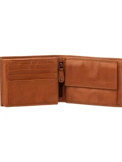 SL.14530 wallet style Kairos Geldbörse Leder Querformat in cognac