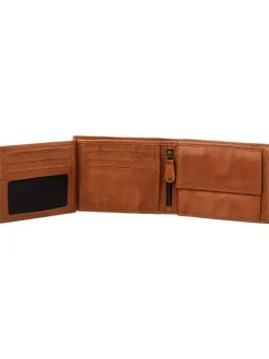 SL.14530 wallet style Kairos Geldbörse Leder Querformat in cognac