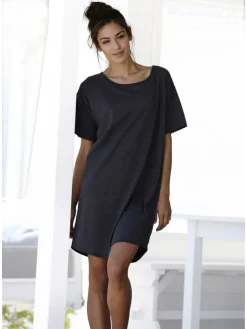 Sleepshirt in anthrazit-meliert
