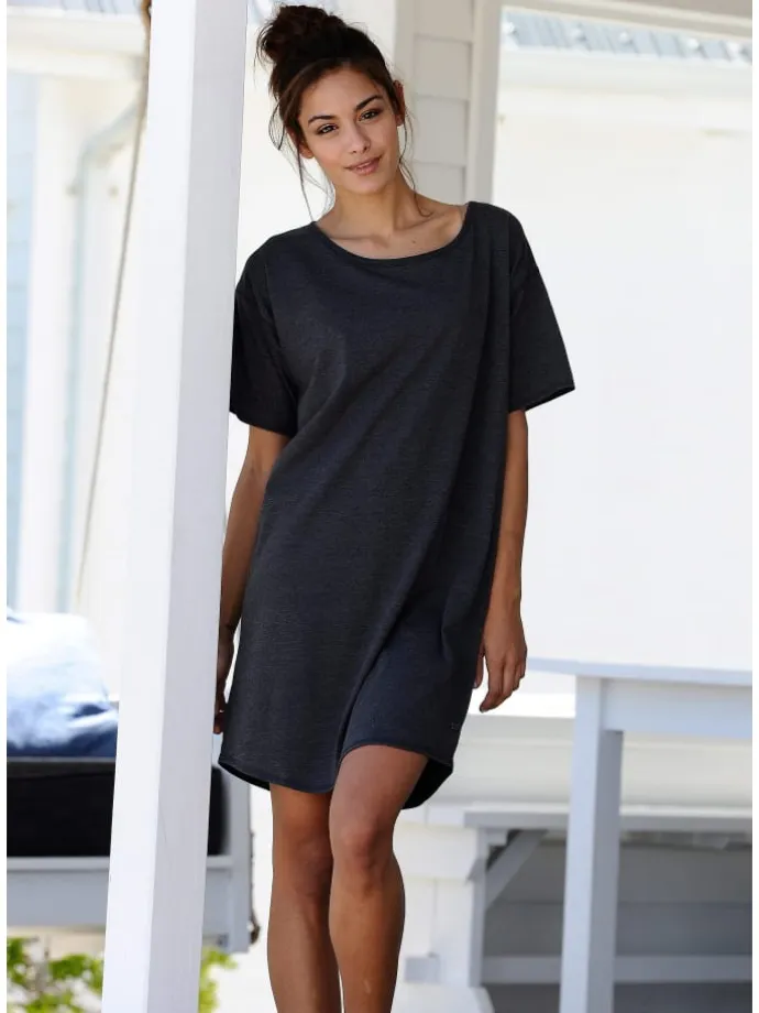 Sleepshirt in anthrazit-meliert