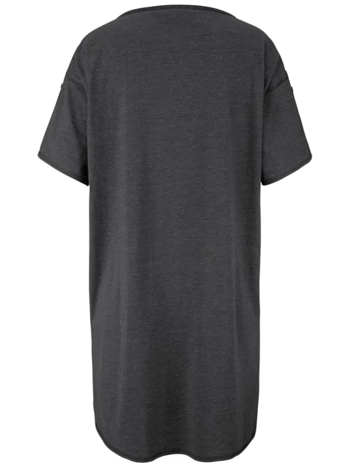 Sleepshirt in anthrazit-meliert