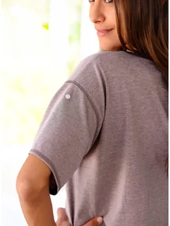 Sleepshirt in mauve-meliert