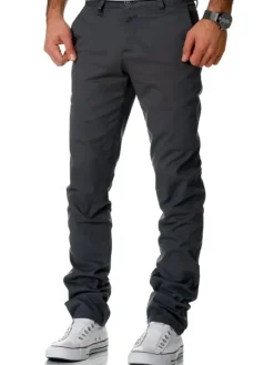 Slim Fit Chino mit Stretch WASHINGTON in Anthrazit