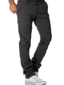 Slim Fit Chino mit Stretch WASHINGTON in Anthrazit