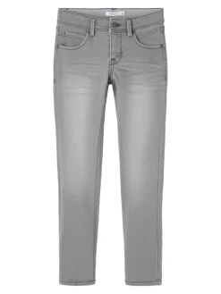 Slim Fit Denim Jeans NKMSILAS in Hellgrau