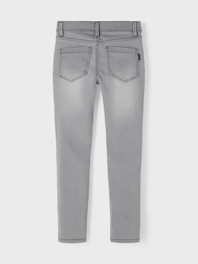 Slim Fit Denim Jeans NKMSILAS in Hellgrau