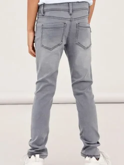 Slim Fit Denim Jeans NKMSILAS in Hellgrau