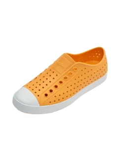 Slipper in Orange/ Weiß