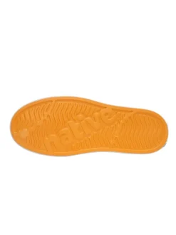 Slipper in Orange/ Weiß
