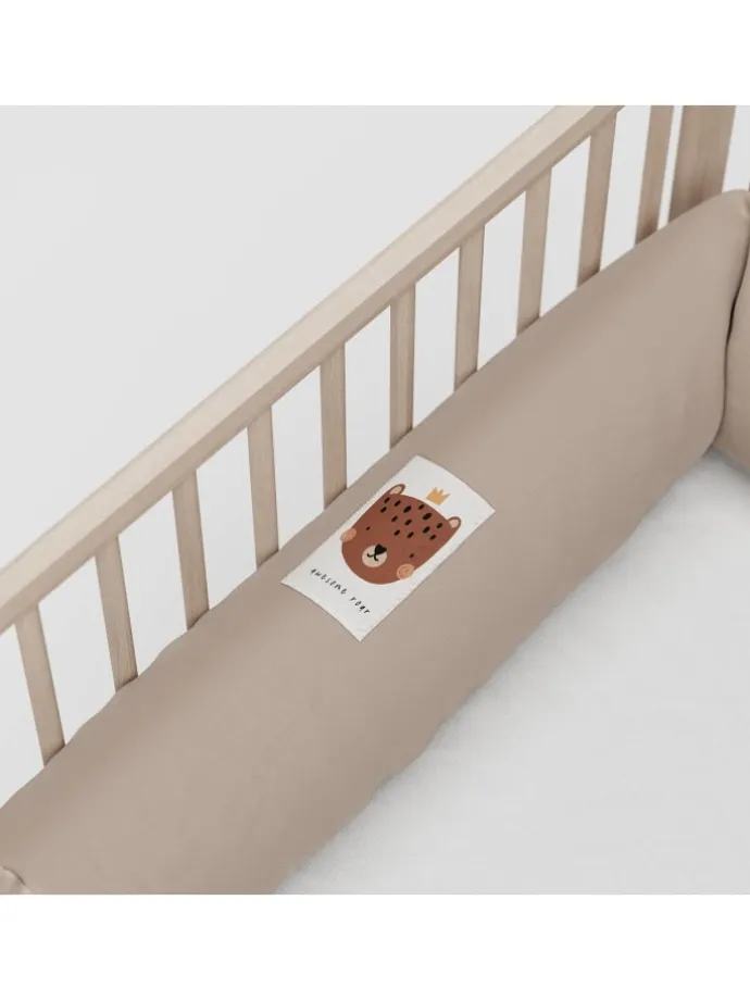 Sämann Nestchenschlange Cozy "Cute Tiger Simply Taupe" 190 cm Bettschlange